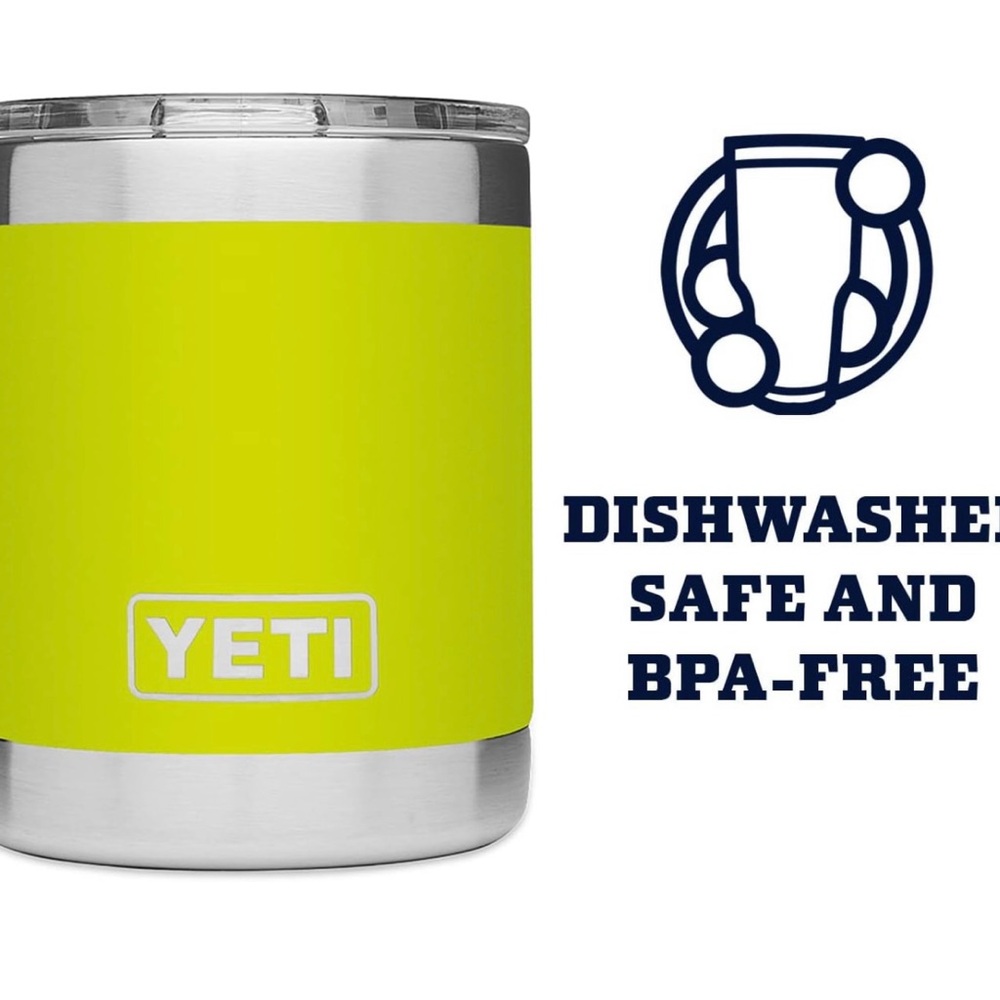 YETI Rambler 10 oz Lowball Stainless Steel with MagSlider Lid, Chartreuse